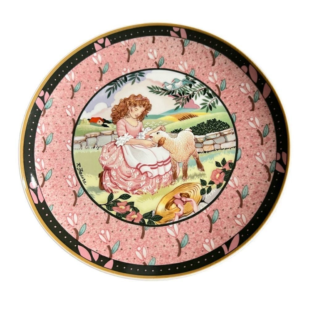 1985 Villeroy & Boch Heinrich "Mary Had a Little Lamb" Plate Cottagecore